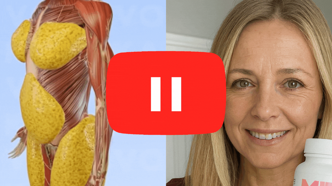 On the left, a woman with a well-defined anatomy, showing areas of localized fat. On the right, a middle-aged woman smiling.